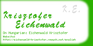 krisztofer eichenwald business card